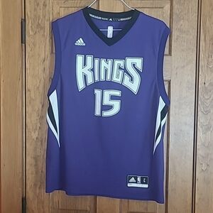 DeMarcus Cousins NBA Sacramento Kings Jersey #15 Adidas Men's Large Purple